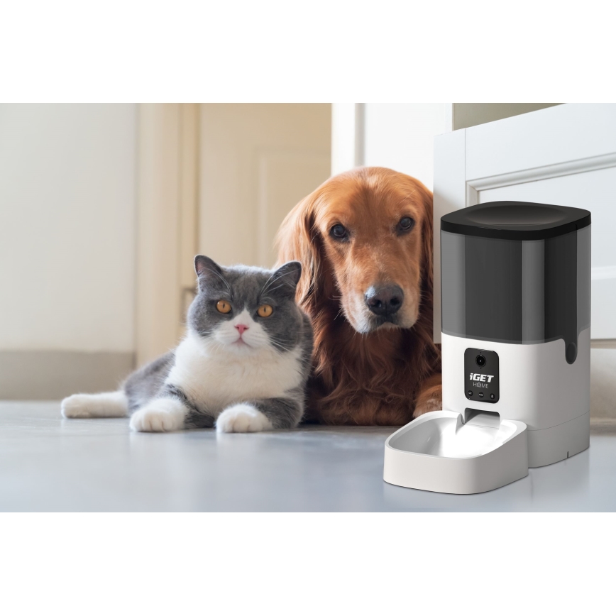 Automatisk foderdispenser med mikrofon og kamera 6l/230V Wi-Fi