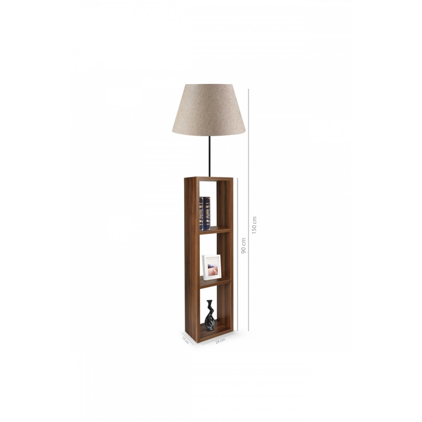 AYD 1xE27/40W/230V brun/grå gulvlampe