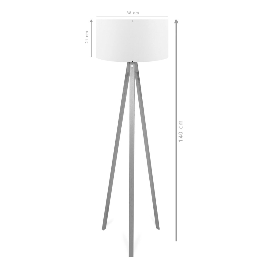 AYD 1xE27/40W/230V brun/grå gulvlampe