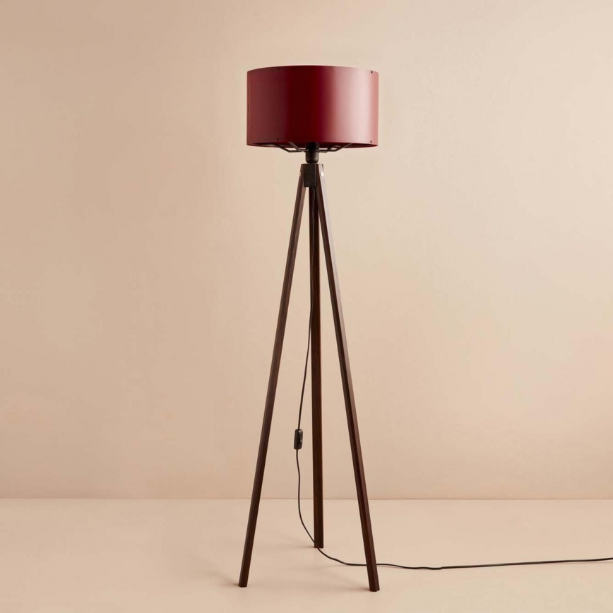 AYD 1xE27/40W/230V brun/rød gulvlampe