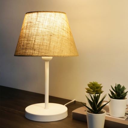 AYD Bordlampe 1xE27/40W/230V brun/hvid