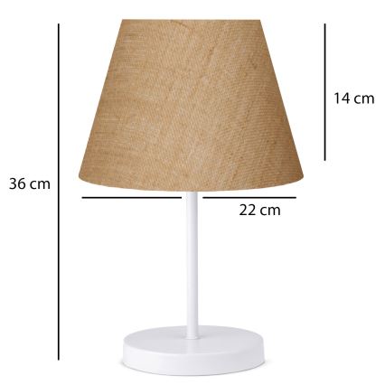 AYD Bordlampe 1xE27/40W/230V brun/hvid