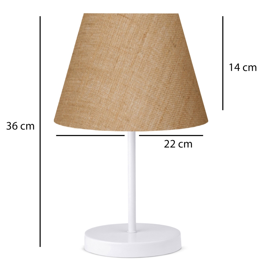 AYD Bordlampe 1xE27/40W/230V brun/hvid
