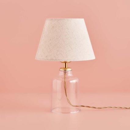 AYD Bordlampe 1xE27/40W/230V Creme/Transparent
