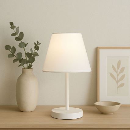 AYD Bordlampe 1xE27/40W/230V hvid