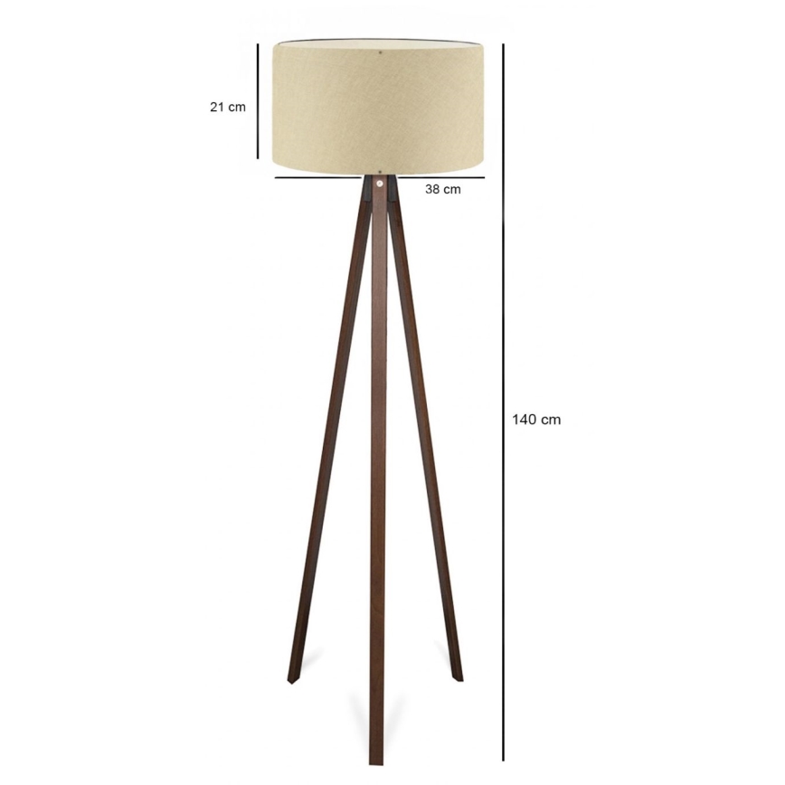 AYD Gulv lampe 1xE27/40W/230V Beige/Brun