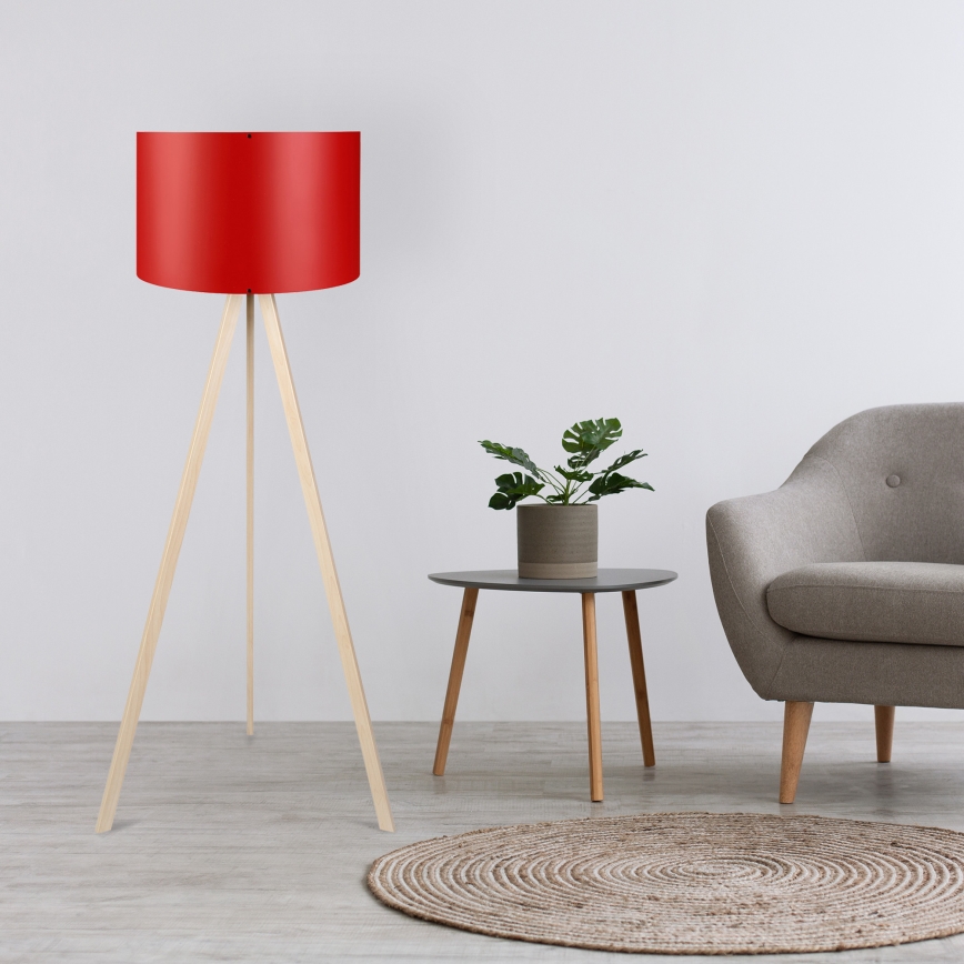 AYD Gulvlampe 1xE27/40W/230V Rød/Beige
