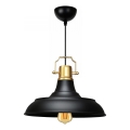 AYD pendellampe 1xE27/40W/230V sort/guld