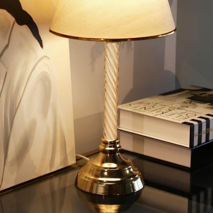 AYD skrivebordslampe 1xE27/40W/230V beige/guld