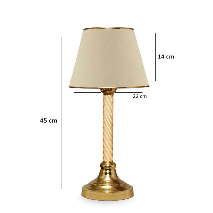 AYD skrivebordslampe 1xE27/40W/230V beige/guld
