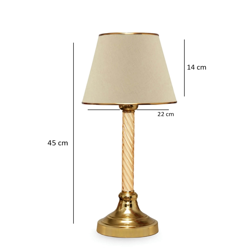 AYD skrivebordslampe 1xE27/40W/230V beige/guld
