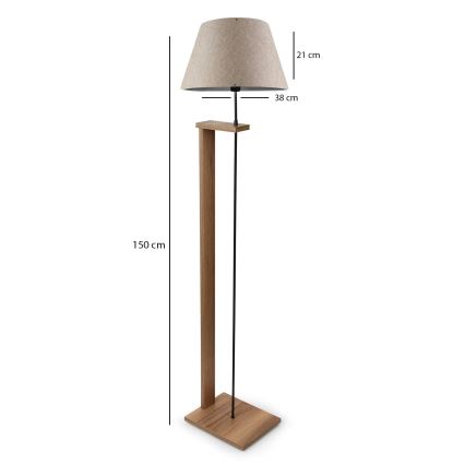 AYD Stående lampe 1xE27/40W/230V beige/brun