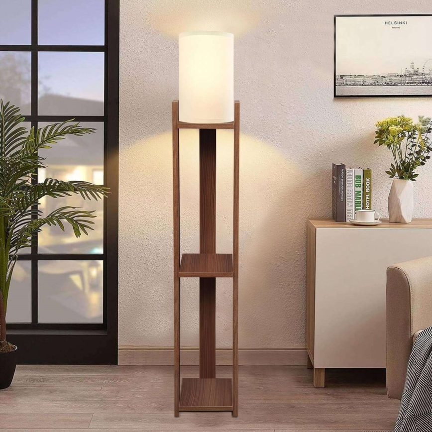 AYD Stående lampe 1xE27/40W/230V brun/creme