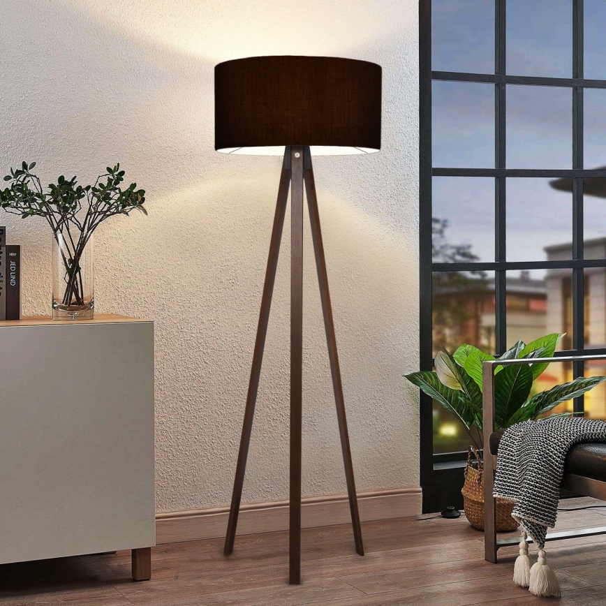 AYD Stående lampe 1xE27/40W/230V Sort/Brun