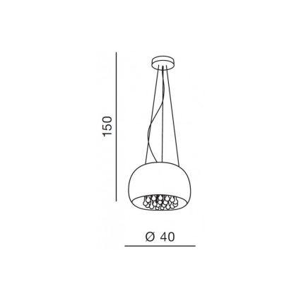 Azzardo AZ0699 - Lysekrone i en snor BURN 5xG9/40W/230V