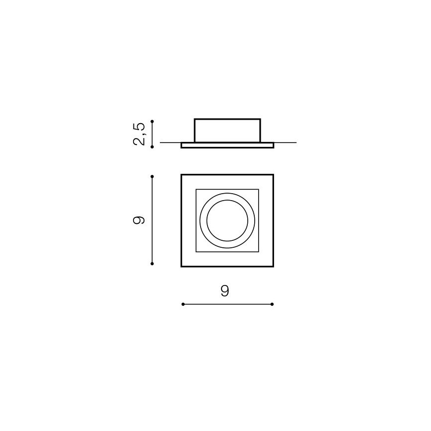 Azzardo AZ0795 - Indbygningsspot PACO 1xGU10/50W/230V
