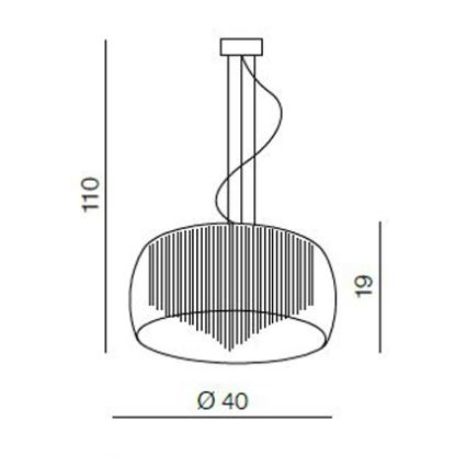 Azzardo AZ0999 - Loftlampe REGO 5xG9/40W/230V