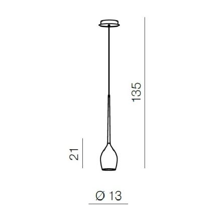 Azzardo AZ1220 - Lysekrone i en snor IZZA 1xE14/40W/230V