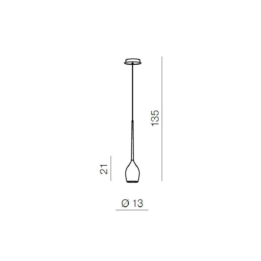 Azzardo AZ1220 - Lysekrone i en snor IZZA 1xE14/40W/230V