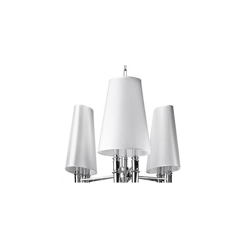 Azzardo AZ1232 - Lysekrone i kæde DIABLO 6xE14/11W/230V hvid