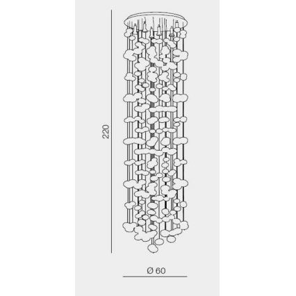 Azzardo AZ1296 - Lysekrone LUVIA 9xGU10/50W/230V