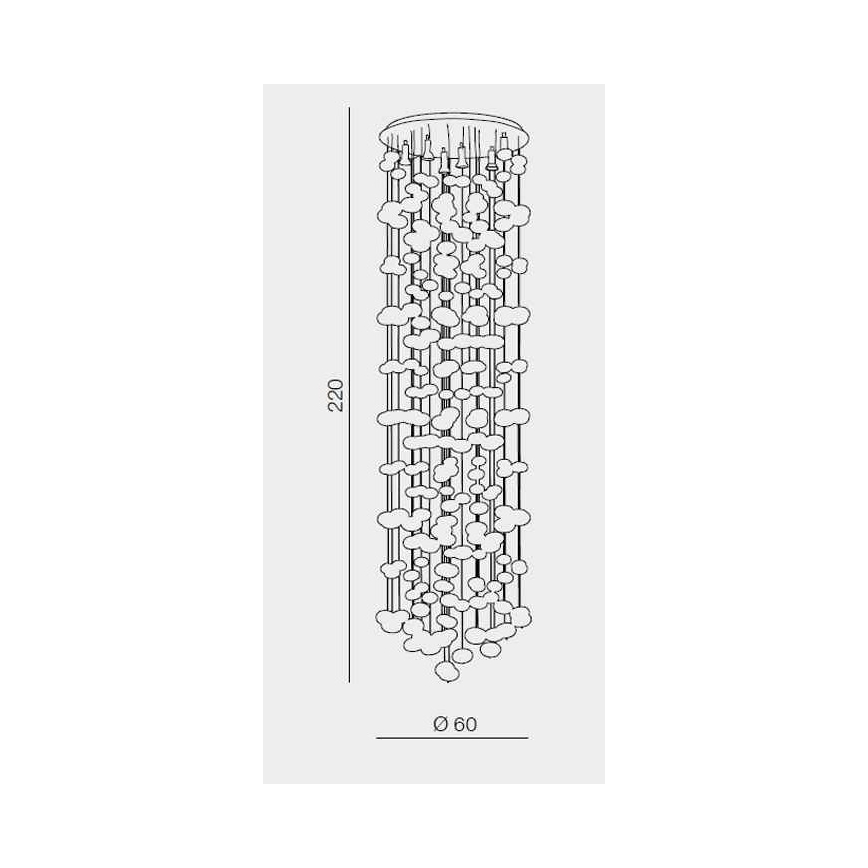 Azzardo AZ1296 - Lysekrone LUVIA 9xGU10/50W/230V