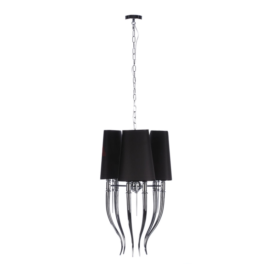 Azzardo AZ1345 - Lysekrone i snor DIABLO 6xE14/11W/230V sort