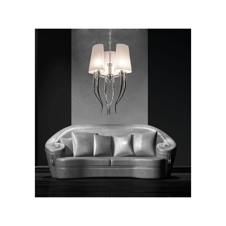 Azzardo AZ1345 - Lysekrone i snor DIABLO 6xE14/11W/230V sort