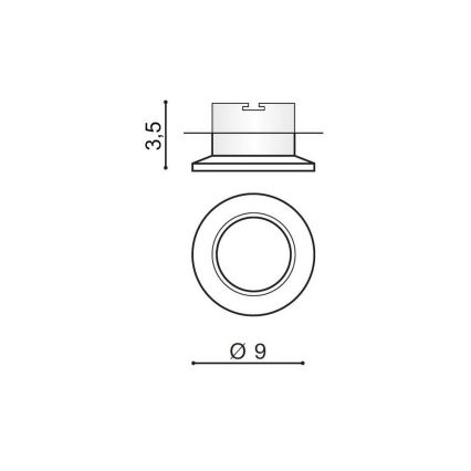 Azzardo AZ1482 - Indbygningsspot ADAMO 1xGU10/50W/230V