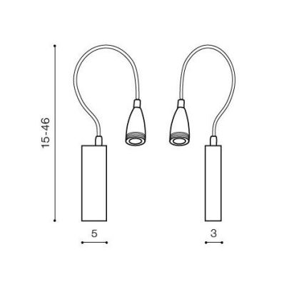 Azzardo AZ1548 - LED vægspot til badeværelse VERONICA 1xLED/3W/230V