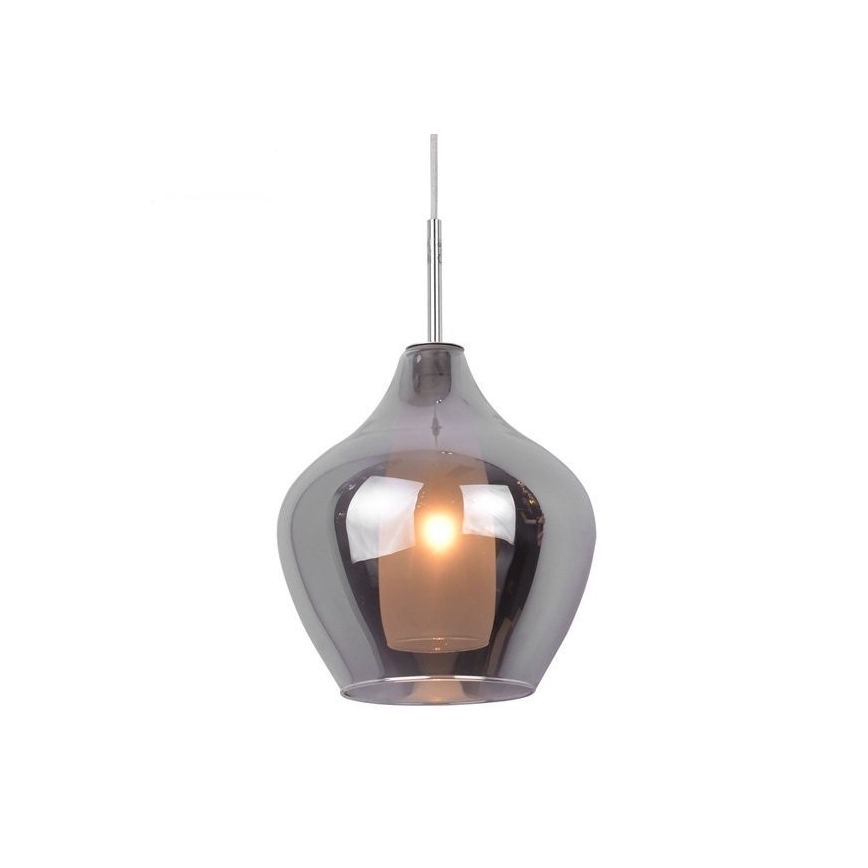 Azzardo AZ2148 - Lysekrone i en snor AMBER MILANO 1xG9/40W/230V