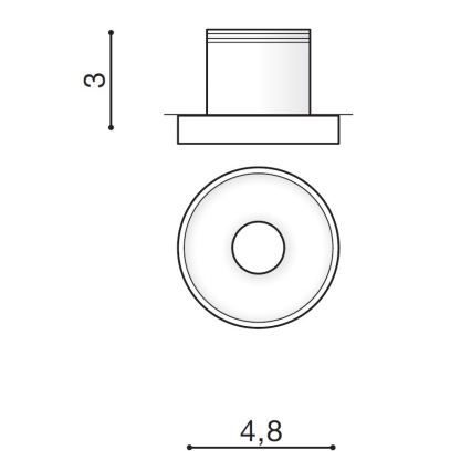 Azzardo AZ2234 - LED indbygningslampe OKA 1xLED/3W/230V CRI 90