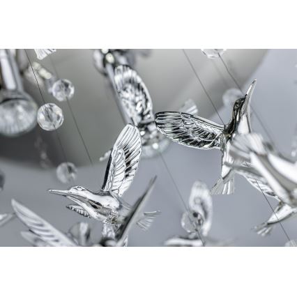 Azzardo AZ2449 - Lysekrone i en snor BIRDS 4xGU10/40W/230V