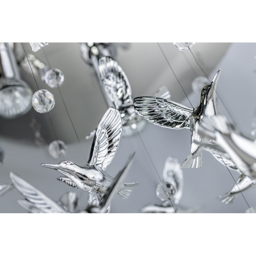 Azzardo AZ2449 - Lysekrone i en snor BIRDS 4xGU10/40W/230V