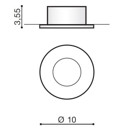 Azzardo AZ2692 - Udendørs indbygningslampe OSCAR 1xGU10/50W/230V IP44