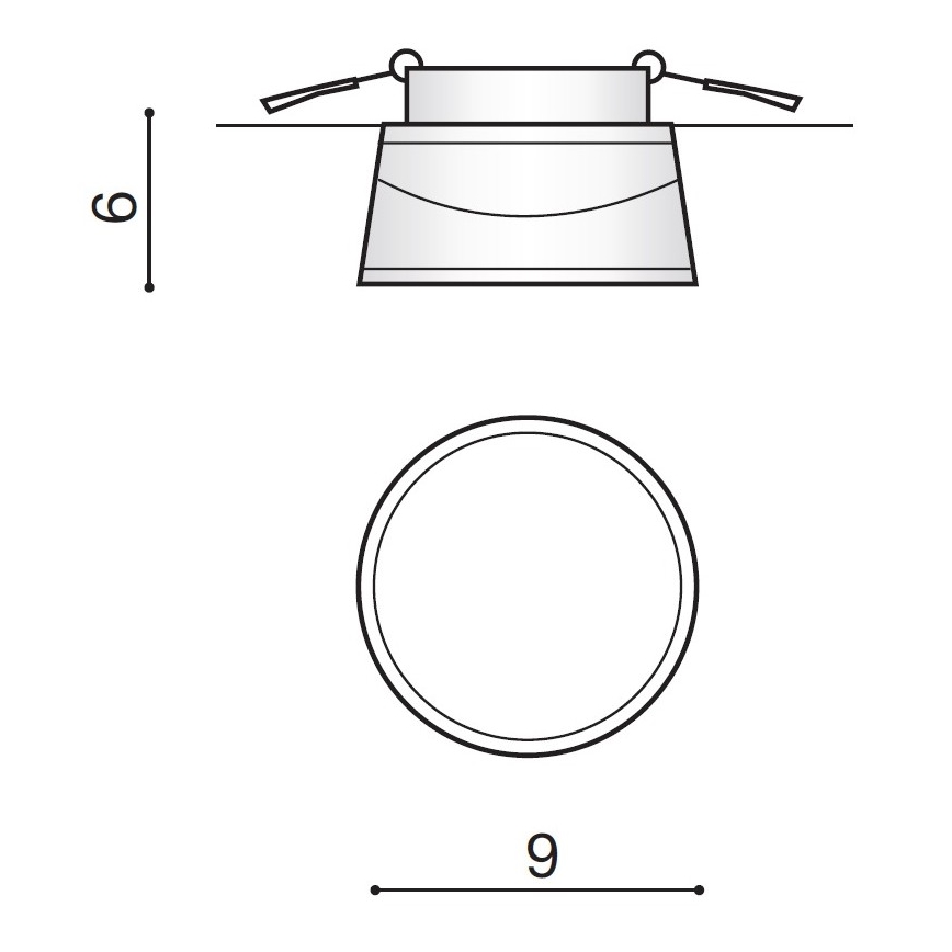 Azzardo AZ2772 - LED indbygningslampe til badeværelse UNA LED/7W/230V IP44