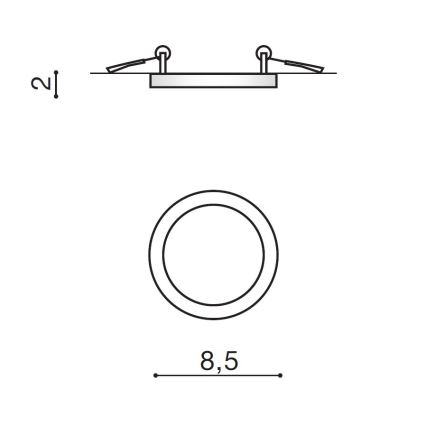Azzardo AZ2832 - LED badeværelse hængende loftslampe SLIM 1xLED/6W/230V IP44