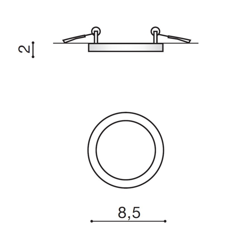 Azzardo AZ2832 - LED badeværelse hængende loftslampe SLIM 1xLED/6W/230V IP44