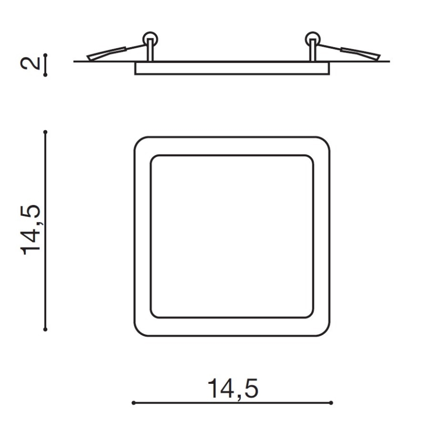 Azzardo AZ2836 - LED indbygningsarmatur til badeværelse SLIM LED/12W/230V IP44 CRI 90