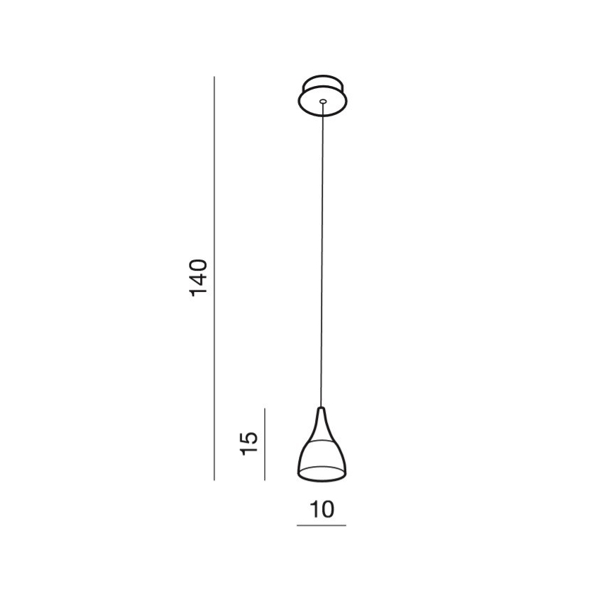 Azzardo AZ2847 - LED lysekrone i en snor DALMATIA 1xLED/5W/230V