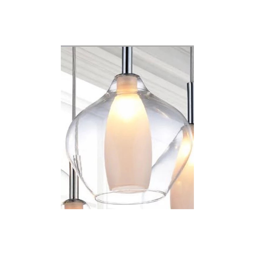 Azzardo AZ3074 - Lysekrone i en snor AMBER 1xG9/40W/230V