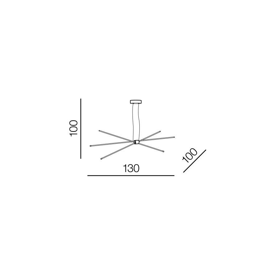 Azzardo AZ3135 - LED lysekrone i en snor JAX LED/33W/230V