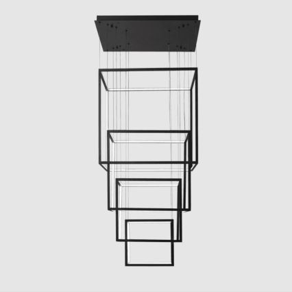 Azzardo AZ3139 - LED lysekrone i snor dæmpbar OPERA LED/329W/230V sort