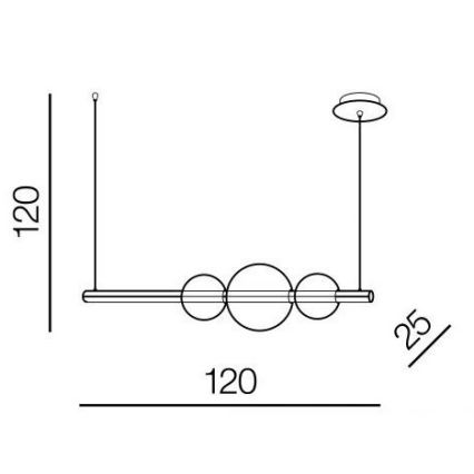 Azzardo AZ3352 –⁠ LED Pendellampe dæmpbar SANDRA LED/48W/230V