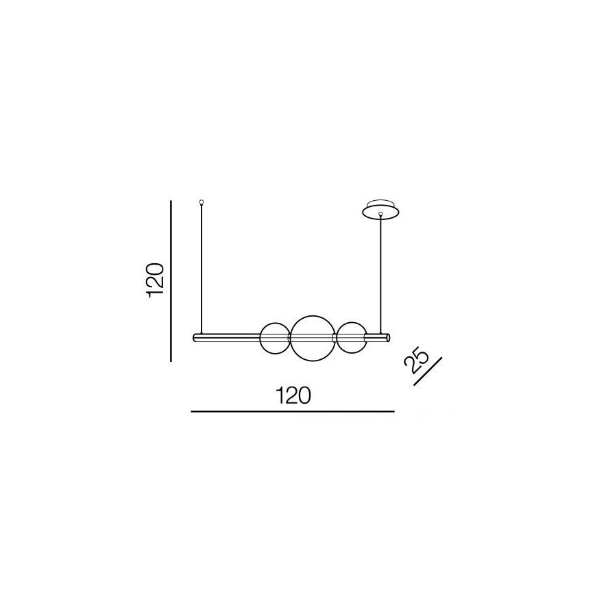 Azzardo AZ3352 –⁠ LED Pendellampe dæmpbar SANDRA LED/48W/230V