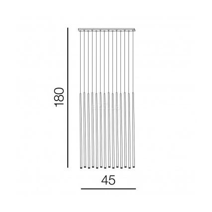 Azzardo AZ3424 - LED lysekrone i en snor LOUISE 14xLED/3W/230V