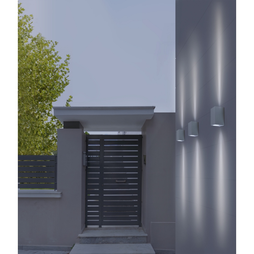 Azzardo AZ4267 - Udendørs væglampe RIMINI 1xGU10/35W/230V IP54 firkantet