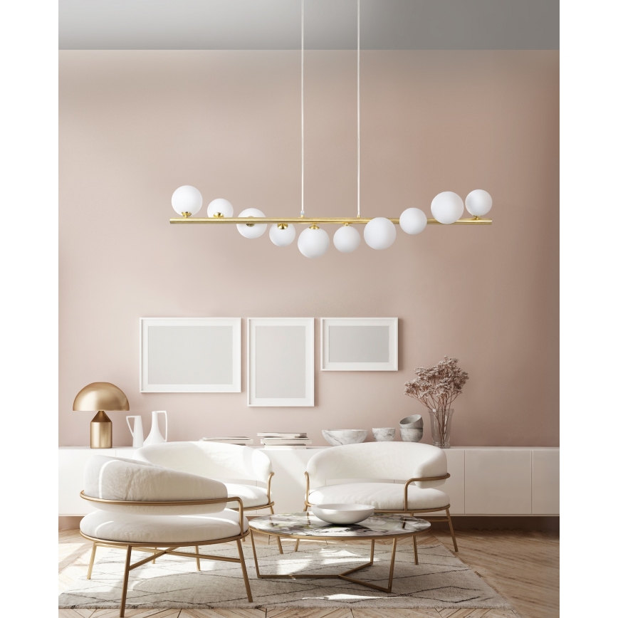 Azzardo AZ4409 - Loftlampe på kabel SYBILLA 7xG9/25W/230V i guld