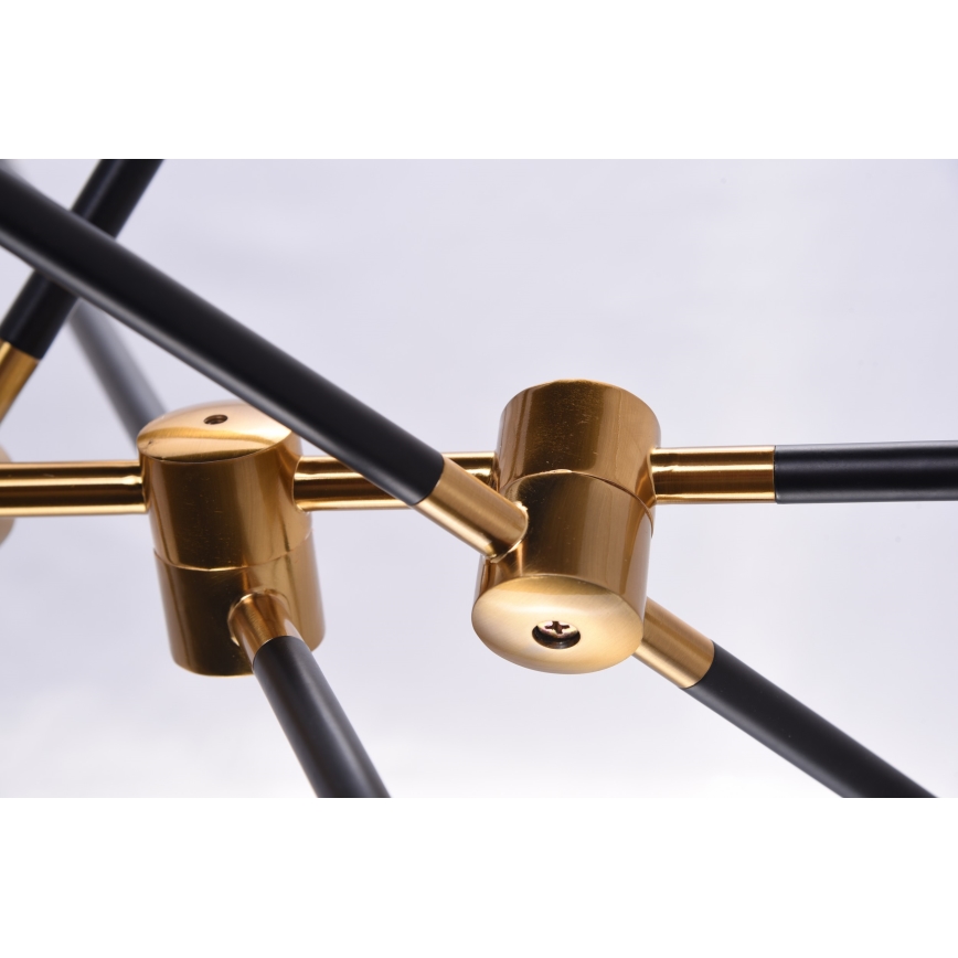 Azzardo AZ4700 - Loftlampe SOLEN 6xG9/30W/230V sort/guldfarvet