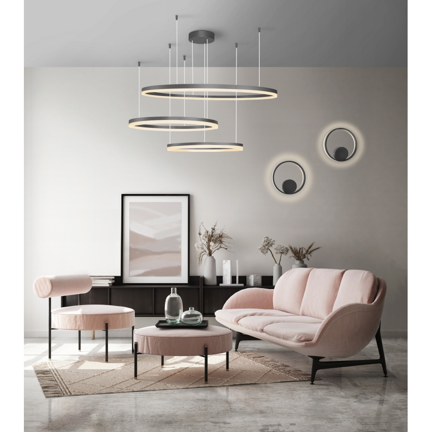 Azzardo AZ4707 - LED hængelampe HALO LED/130W/230V sort